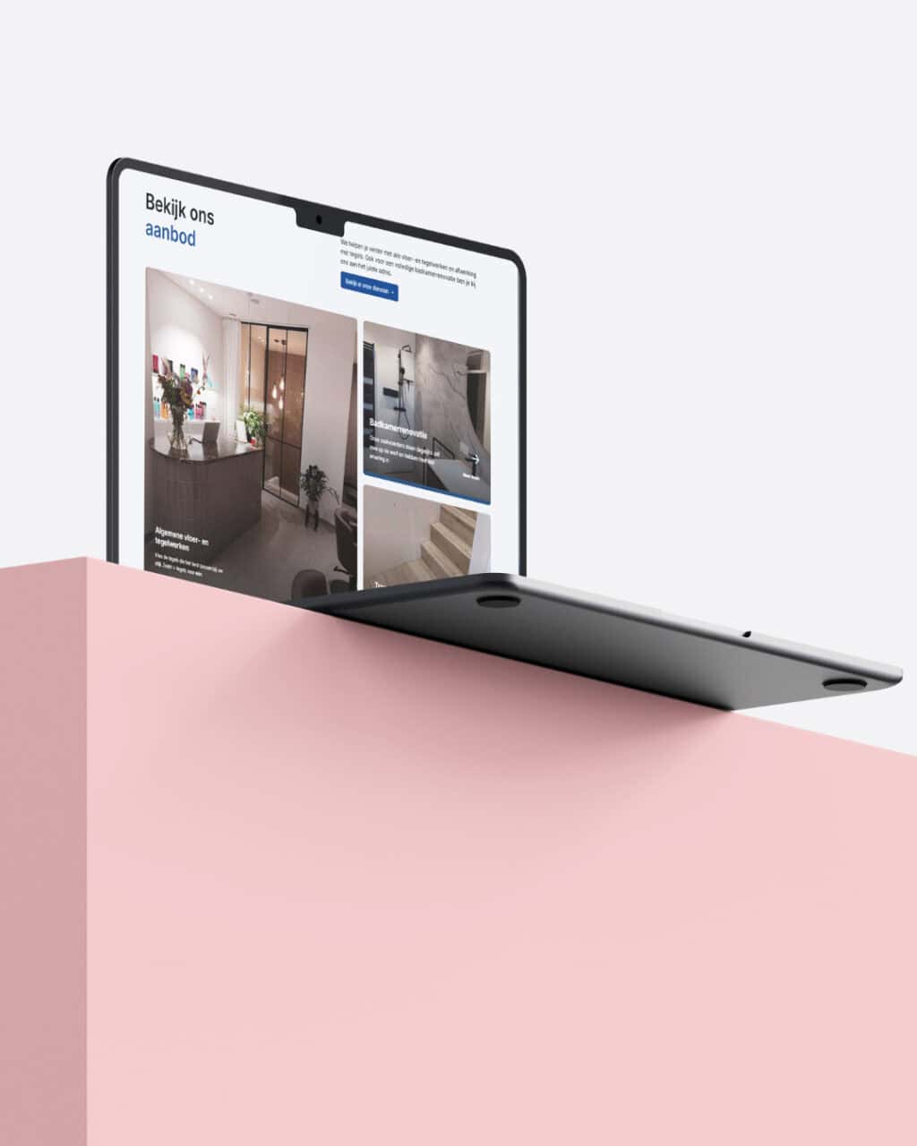 Modern interieur met vloer- en wandafwerking door BEGA Vloerwerken.