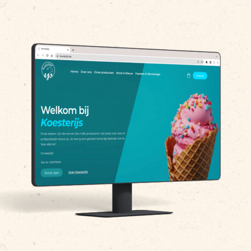 Een website met webshop voor Koesterijs om online producten te verkopen