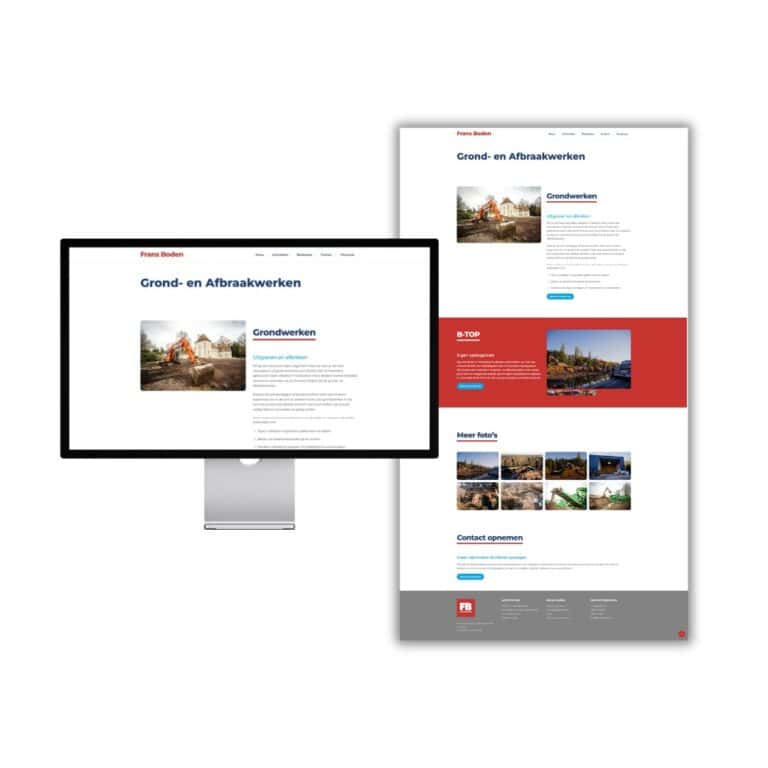 Frans Boden - Een webdesign project van Billie Branding