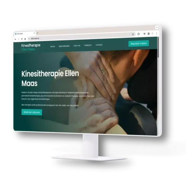 Ellen Maas - Homepage design door Billie Branding
