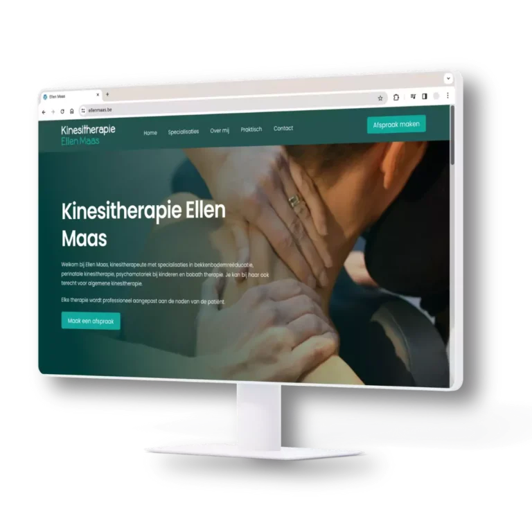 Ellen Maas - Homepage design door Billie Branding