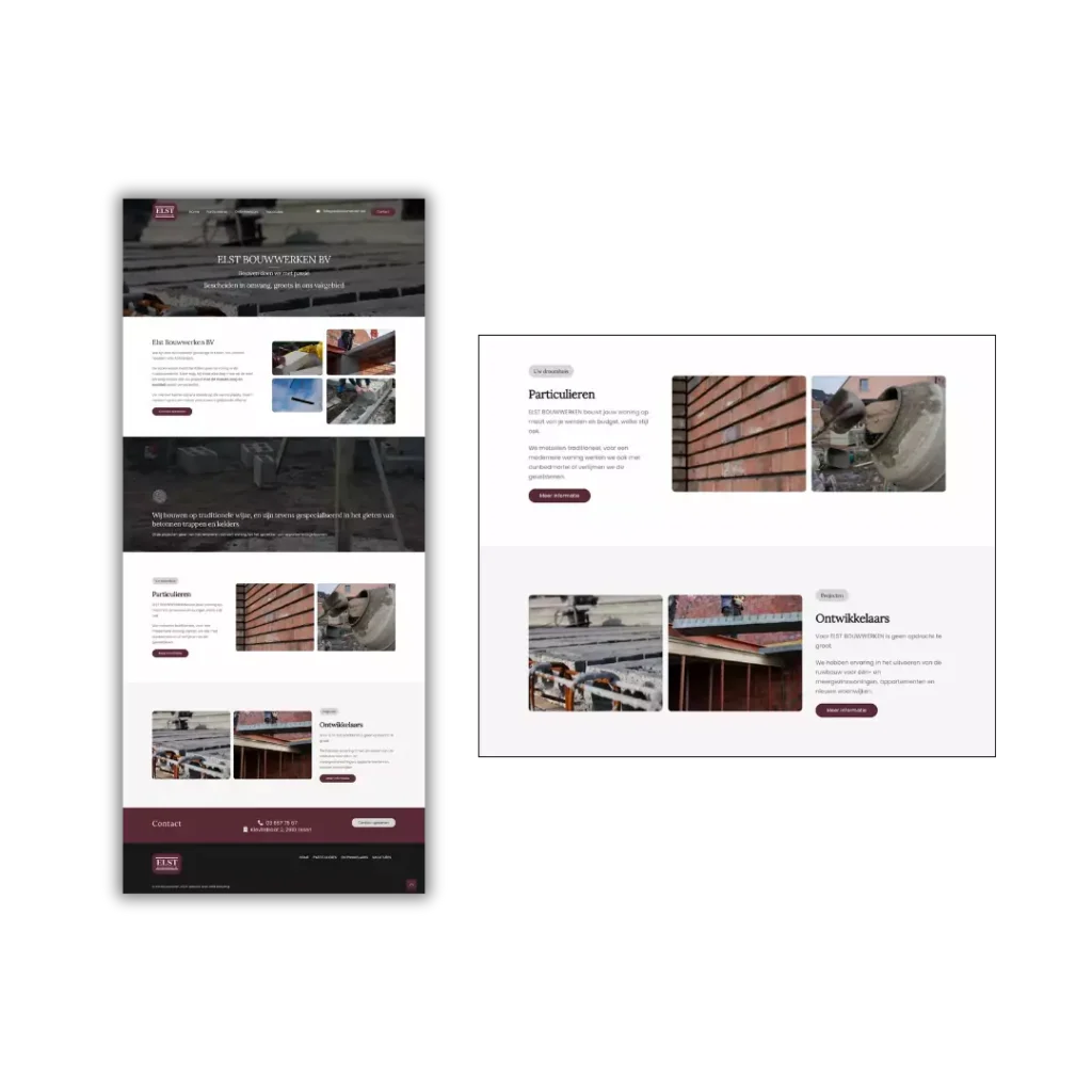 Elst Bouwwerken - Homepage webdesign in Essen - door Billie Branding
