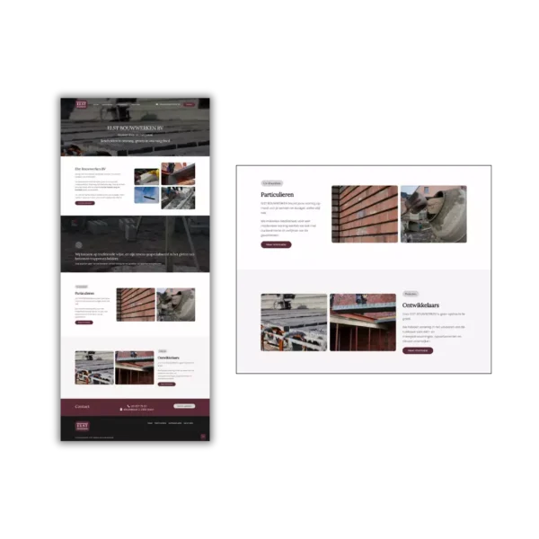 Elst Bouwwerken - Homepage webdesign in Essen - door Billie Branding