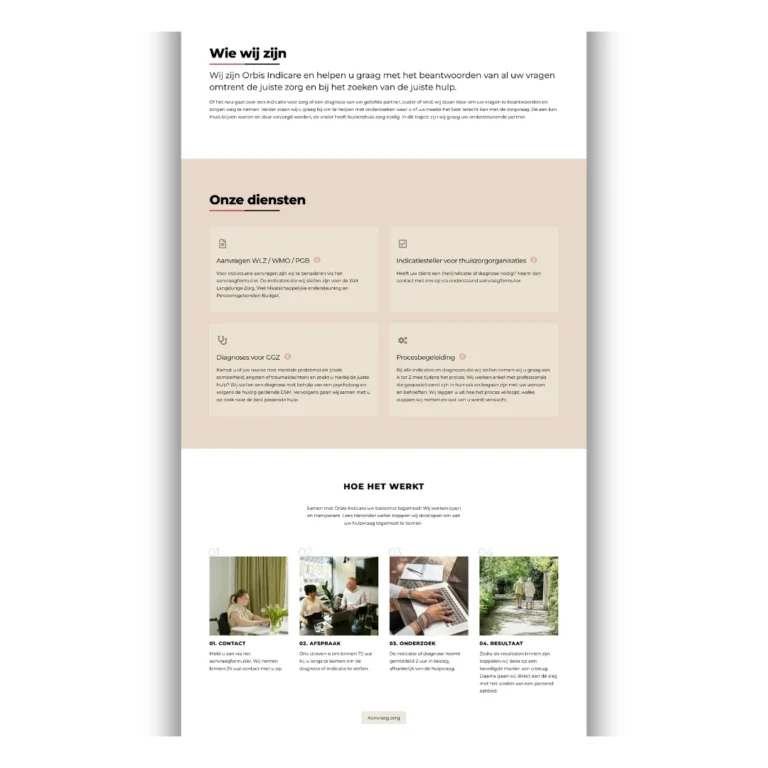 ORBIS Indicare - Webdesign voor professionals - Billie Branding
