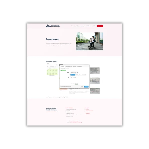 Scooterverhuur Noorderkempen - Reservatieformulier door Billie Branding