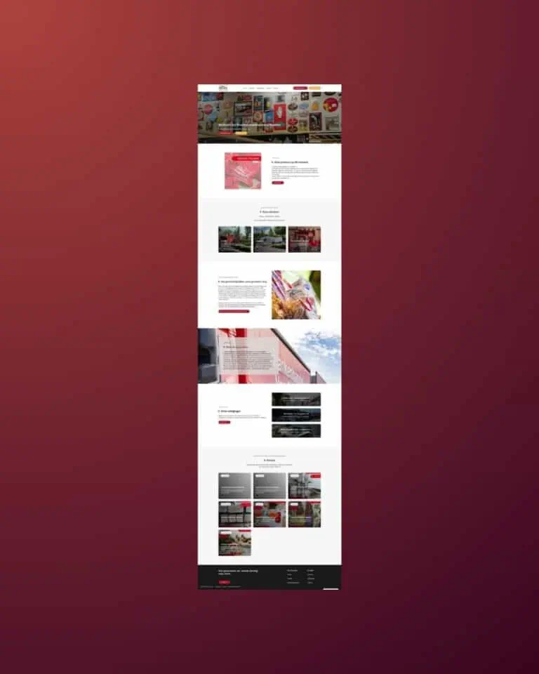 Website ontwerp voor Van Oevelen door Billie Branding, creatieve branding en design.