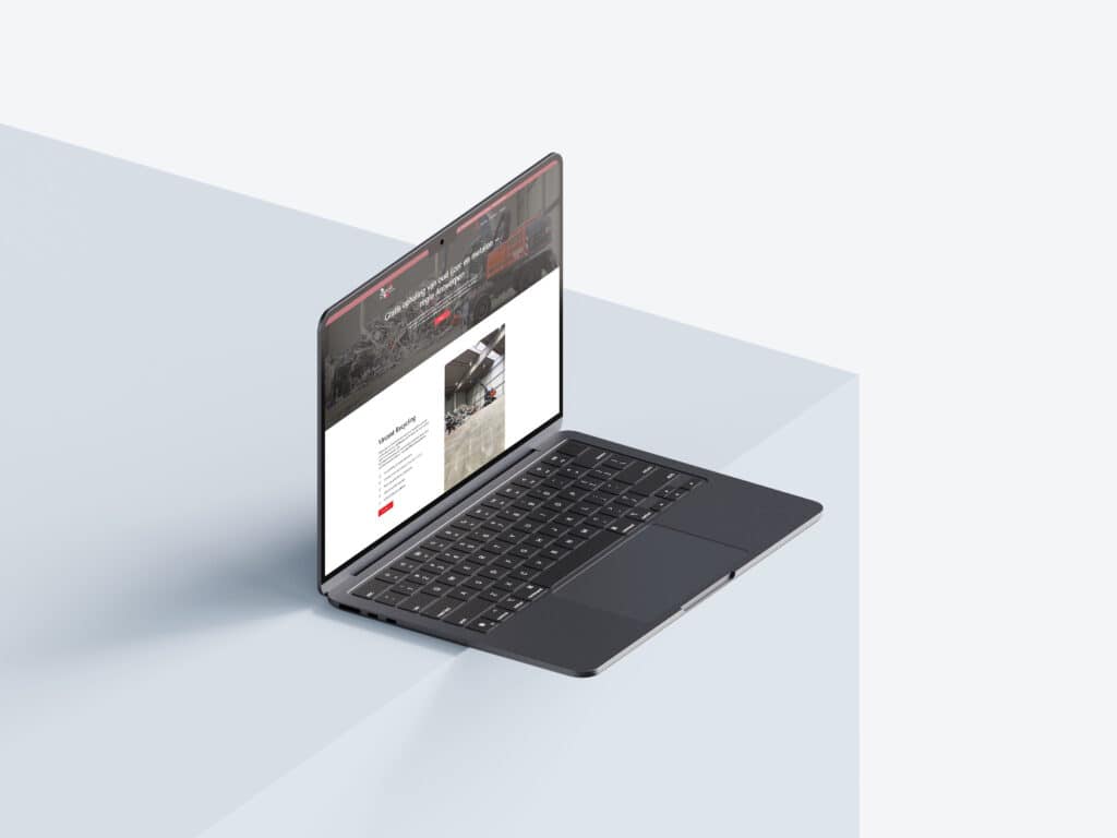 Laptop met website van Vincent Metaalrecycling voor recyclingdiensten.