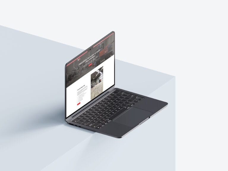 Laptop met website van Vincent Metaalrecycling voor recyclingdiensten.